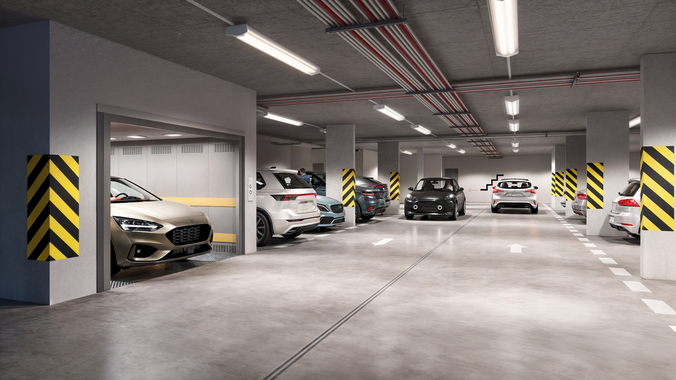 Large balcony with dining table